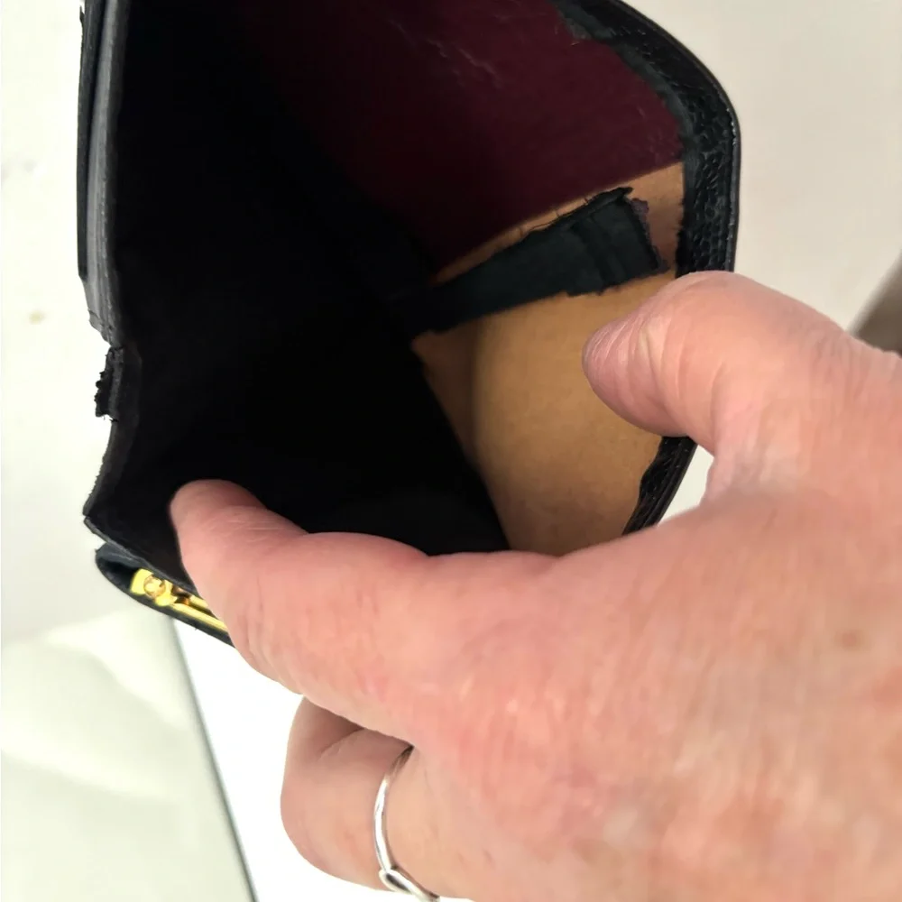 Authentic Chanel bifold black wallet